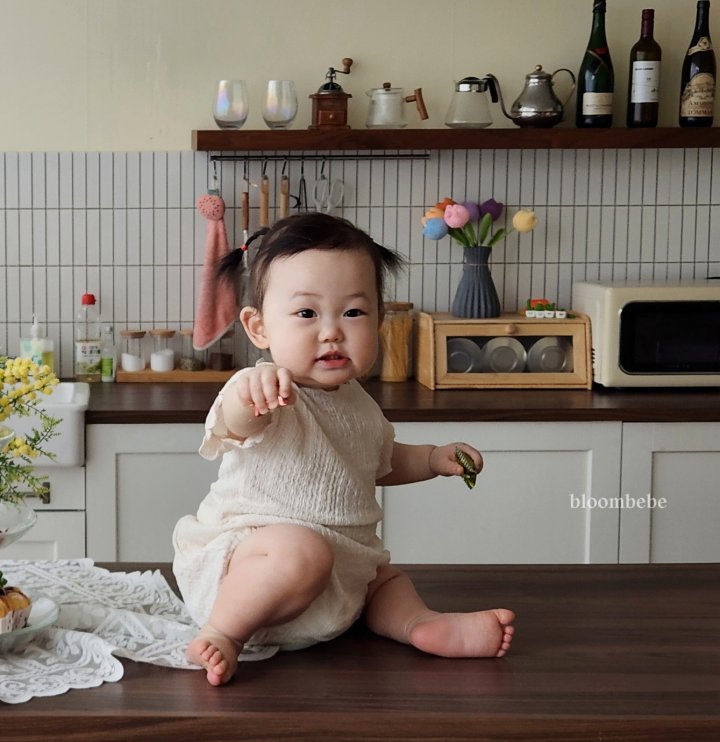 Bloombebe - Korean Baby Fashion - #babyboutique - Wrinkled Top Bottom Set - 2