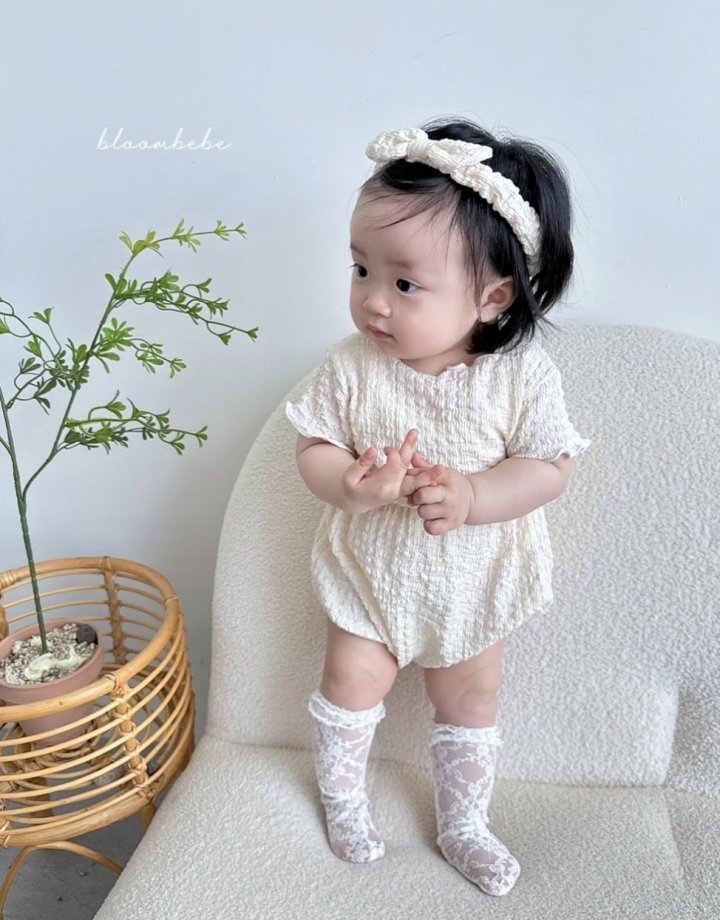 Bloombebe - Korean Baby Fashion - #babyboutiqueclothing - Wrinkled Top Bottom Set - 4