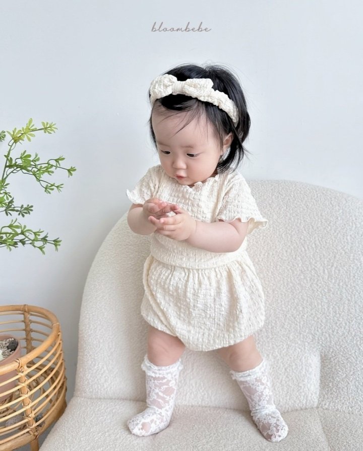 Bloombebe - Korean Baby Fashion - #babyfashion - Wrinkled Top Bottom Set - 5