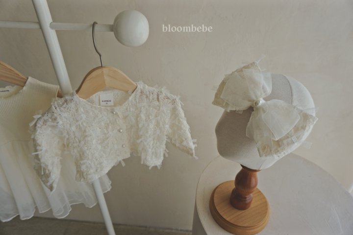 Bloombebe - Korean Baby Fashion - #babyfashion - Ribbon Cardigan Set (Dress + Cardigan) - 2
