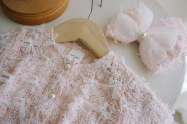 Bloombebe - Korean Baby Fashion - #babylifestyle - Ribbon Cardigan Set (Dress + Cardigan) - 5