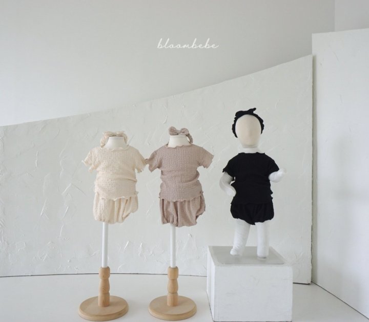 Bloombebe - Korean Baby Fashion - #babyoutfit - Wrinkled Top Bottom Set - 11