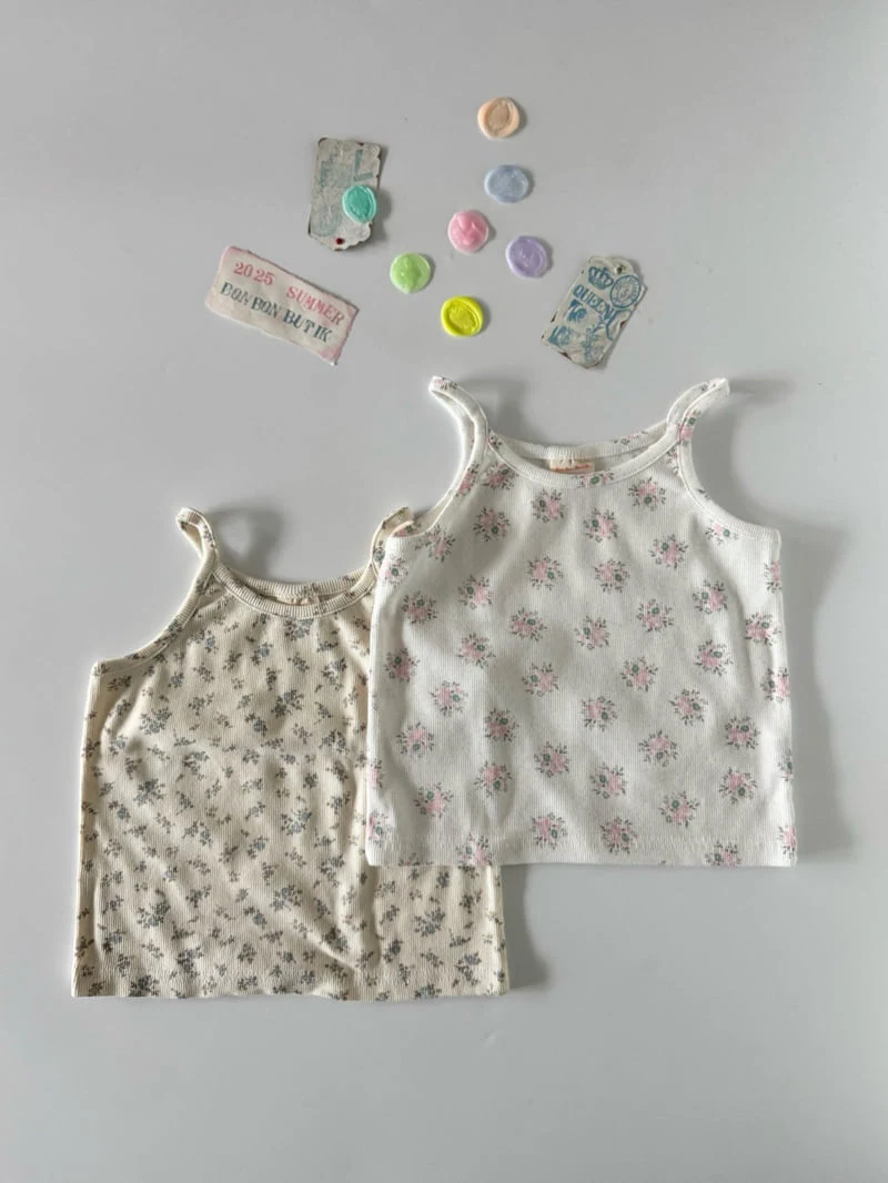 Bon Bon Butik - Korean Children Fashion - #kidsstore - Flower Sleeveless Top