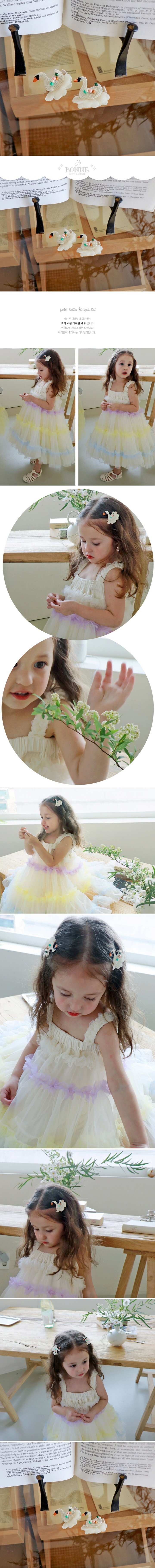 Bonne - Korean Children Fashion - #childofig - Petit Swan Hair Pin Set