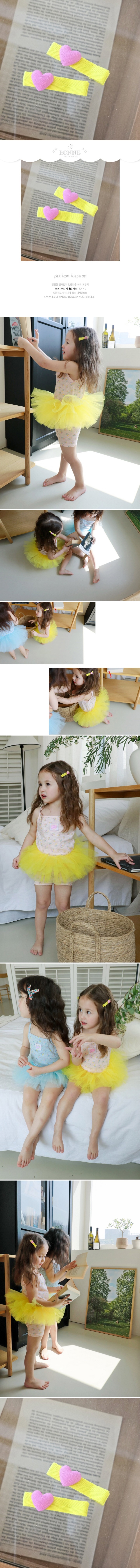 Bonne - Korean Children Fashion - #minifashionista - Pink Heart Hair Pin Set