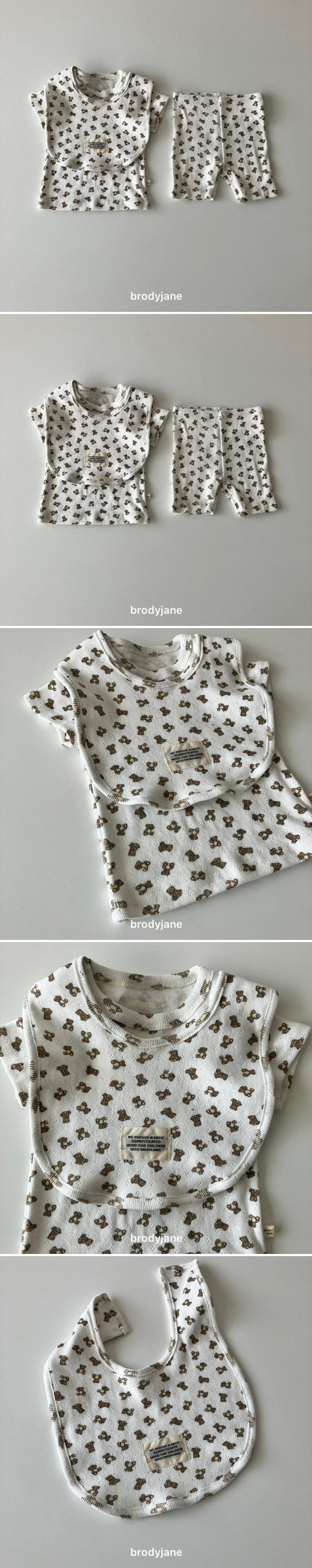 Brody Jane - Korean Baby Fashion - #smilingbaby - Jacquard Bear Bib
