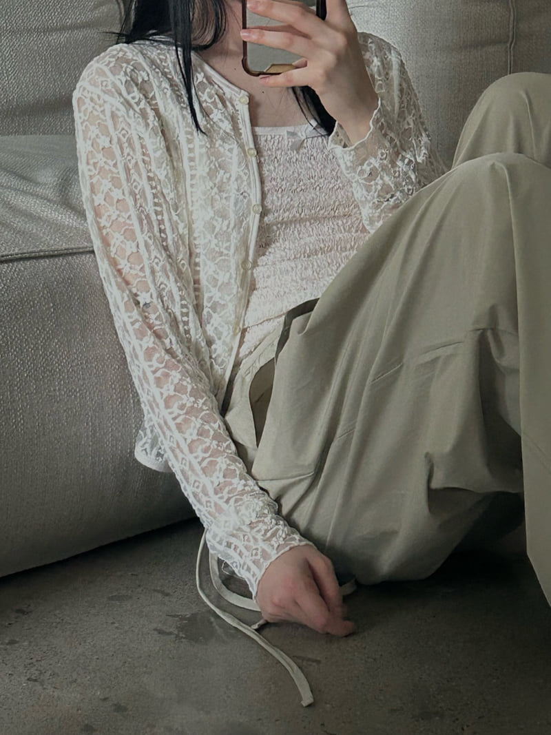Buckle - Korean Women Fashion - #momslook - Belle Lace Sleeveless - 12
