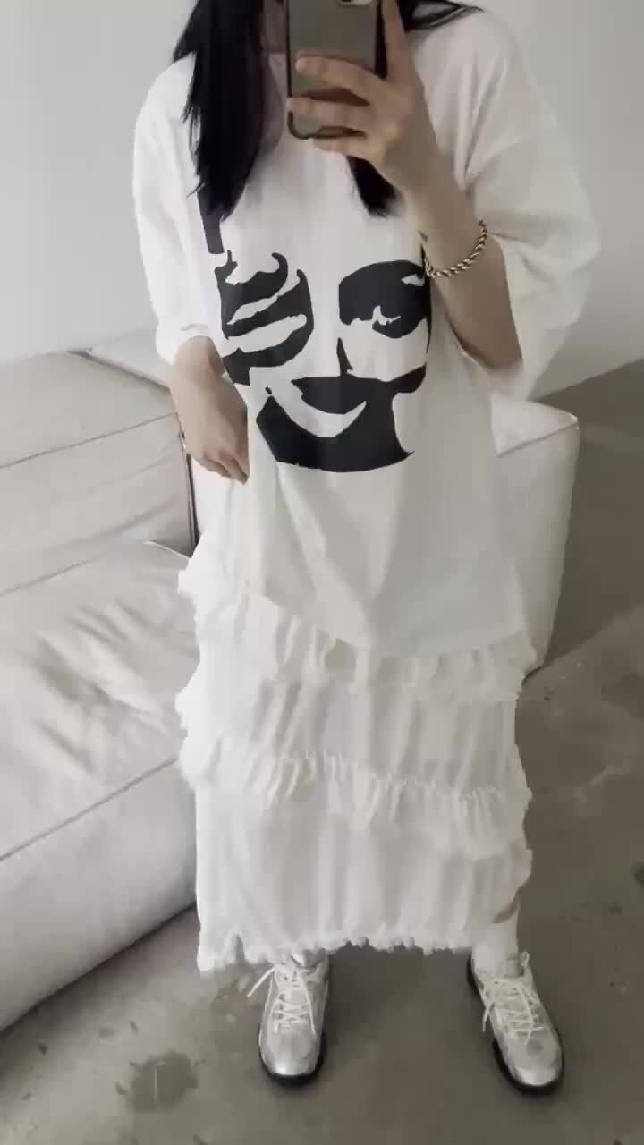 Buckle - Korean Women Fashion - #momslook - Paste Slit Tee - 10
