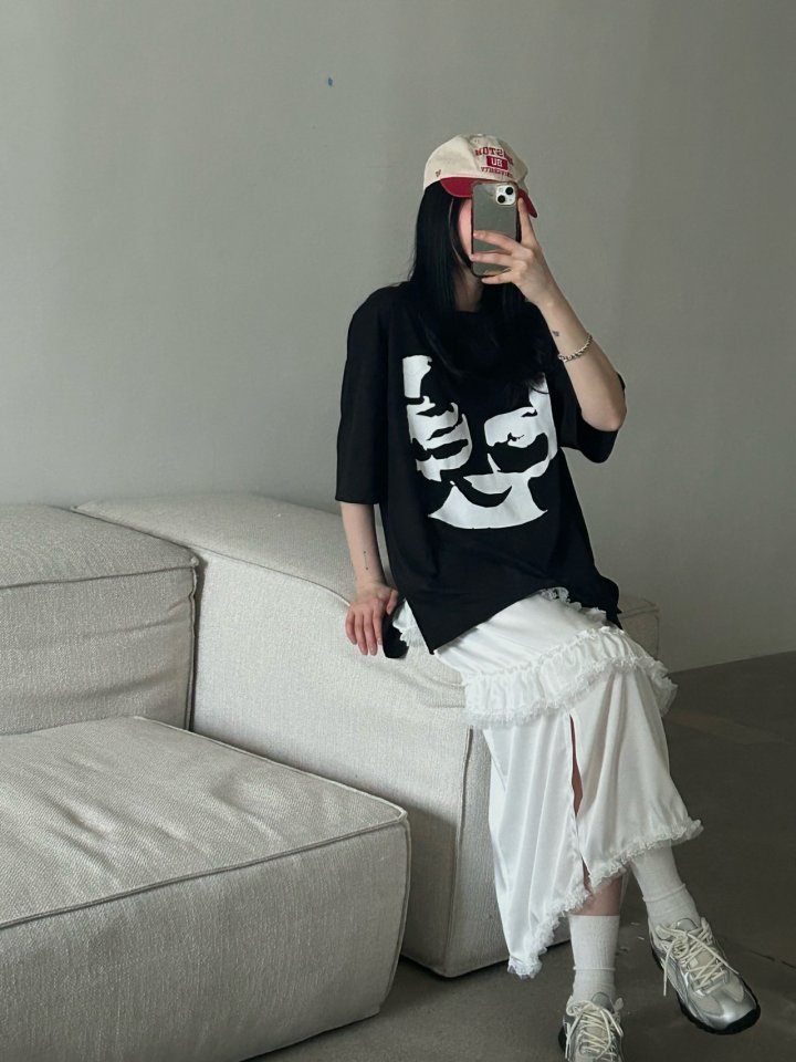 Buckle - Korean Women Fashion - #momslook - Paste Slit Tee - 6