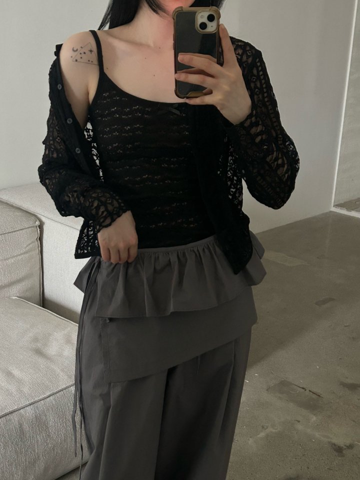 Buckle - Korean Women Fashion - #romanticstyle - Belle Lace Cardigan - 3