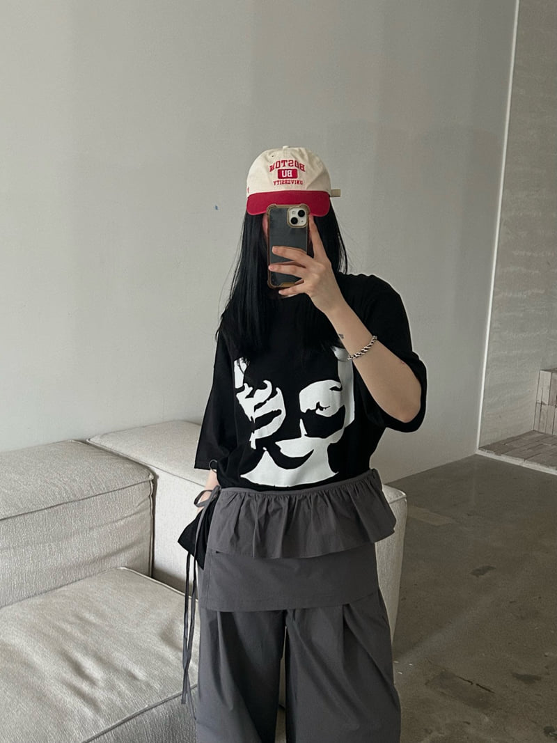 Buckle - Korean Women Fashion - #shopsmall - Mini Frill Wrap Wide Pants - 6