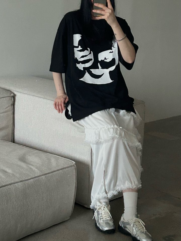 Buckle - Korean Women Fashion - #shopsmall - Paste Slit Tee - 3