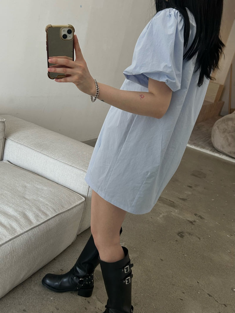 Buckle - Korean Women Fashion - #thatsdarling - Opening Puff Blouse - 9
