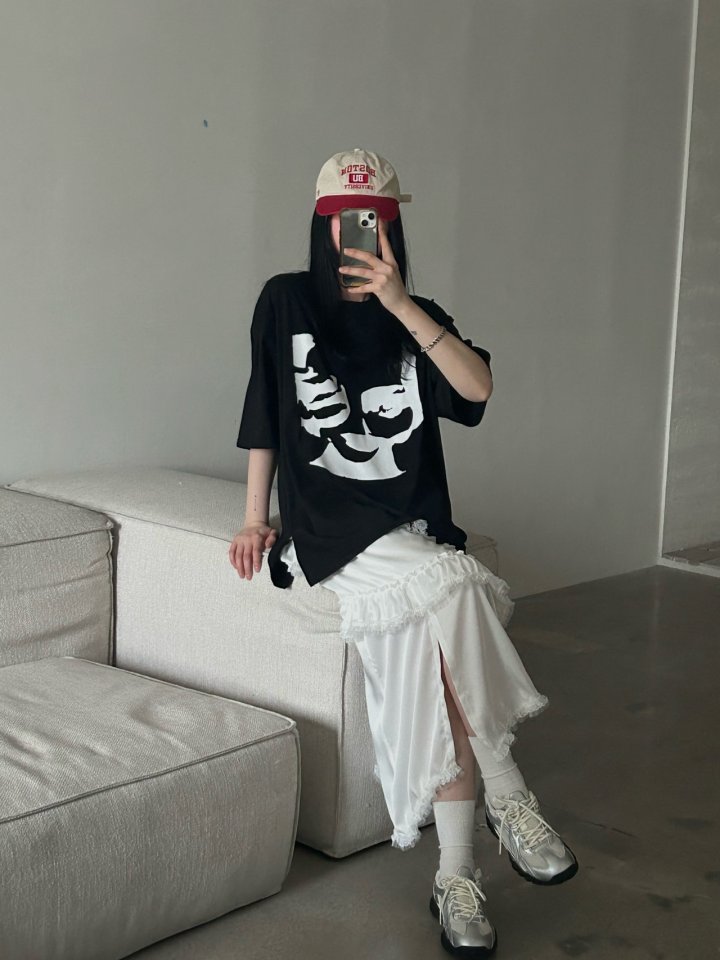 Buckle - Korean Women Fashion - #shopsmall - Paste Slit Tee - 4