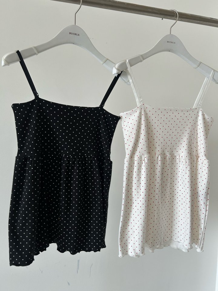 Buckle - Korean Women Fashion - #vintageinspired - Dot Mini Sleeveless - 2
