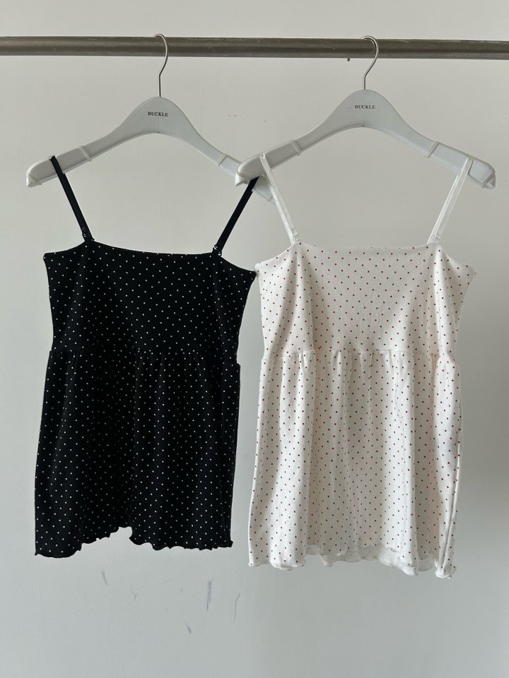 Buckle - Korean Women Fashion - #womensfashion - Dot Mini Sleeveless