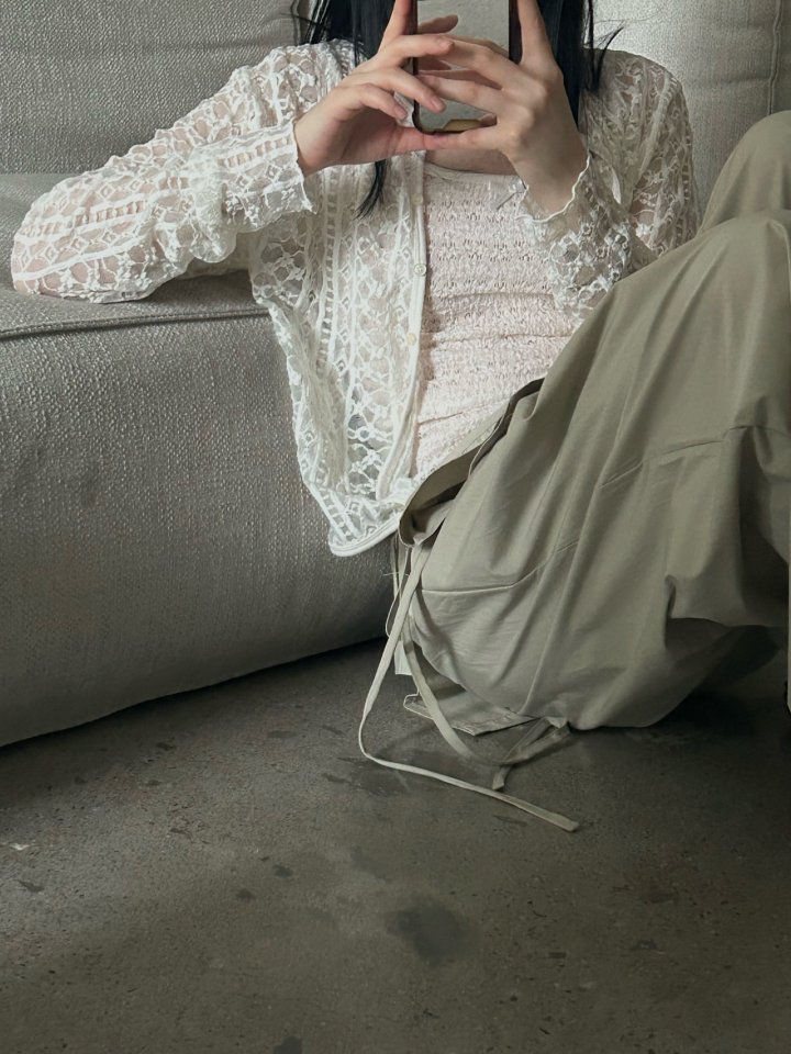 Buckle - Korean Women Fashion - #womensfashion - Belle Lace Cardigan - 8