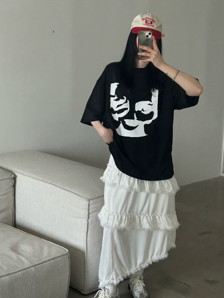 Buckle - Korean Women Fashion - #womensfashion - Paste Slit Tee - 7