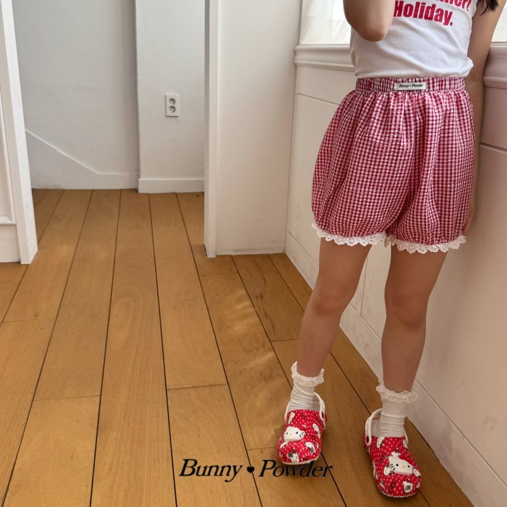 Bunny Powder - Korean Children Fashion - #stylishchildhood - Check Bloomer Pants - 4