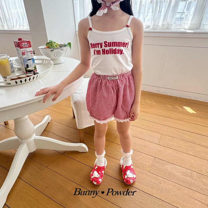 Bunny Powder - Korean Children Fashion - #childrensboutique - Check Bloomer Pants - 5