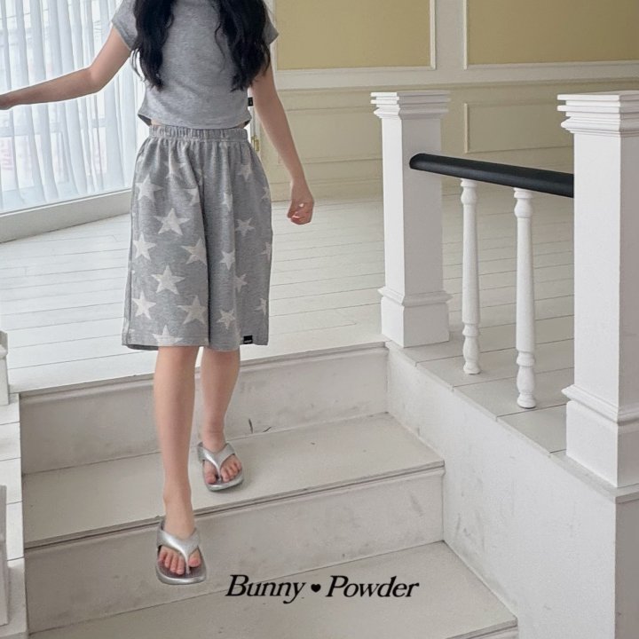 Bunny Powder - Korean Children Fashion - #kidsshorts - Star Bermuda Pants - 11
