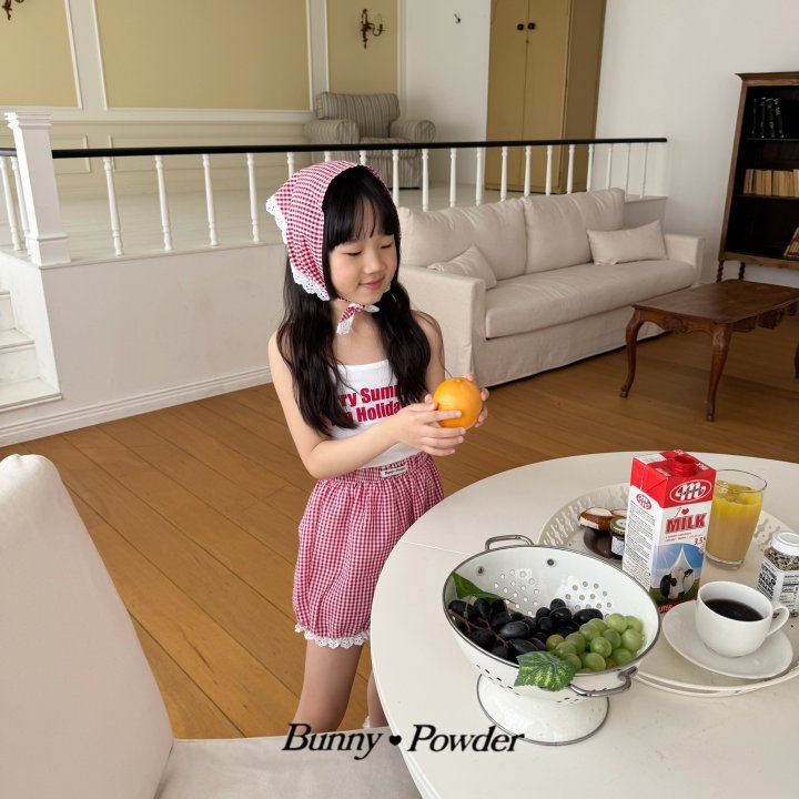 Bunny Powder - Korean Children Fashion - #todddlerfashion - Check Bandana - 2