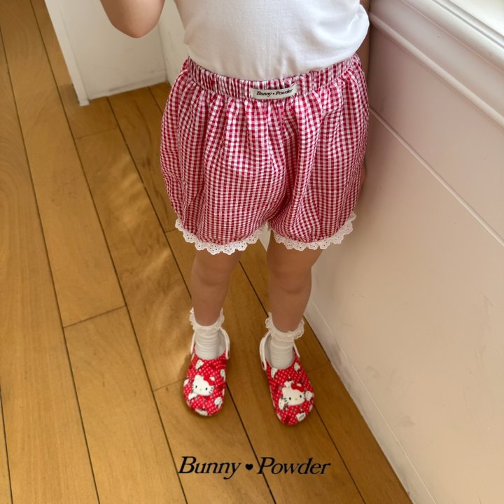 Bunny Powder - Korean Children Fashion - #todddlerfashion - Check Bloomer Pants