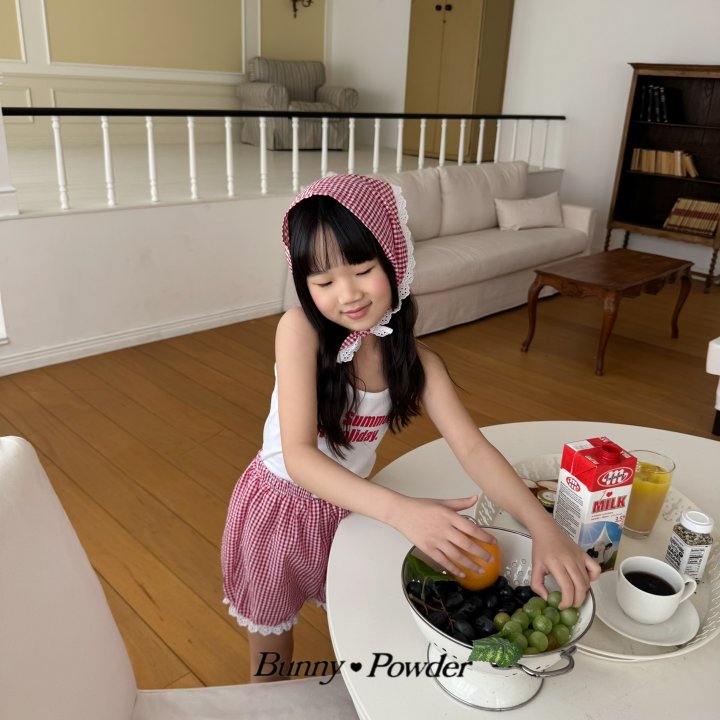 Bunny Powder - Korean Children Fashion - #toddlerclothing - Check Bandana - 3