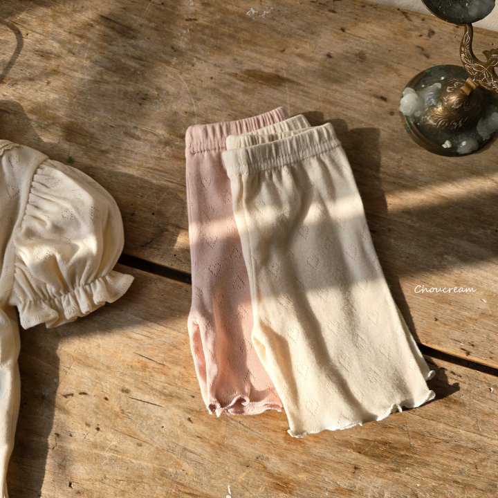 Choucream - Korean Baby Fashion - #smilingbaby - Eyelet Leggings - 4