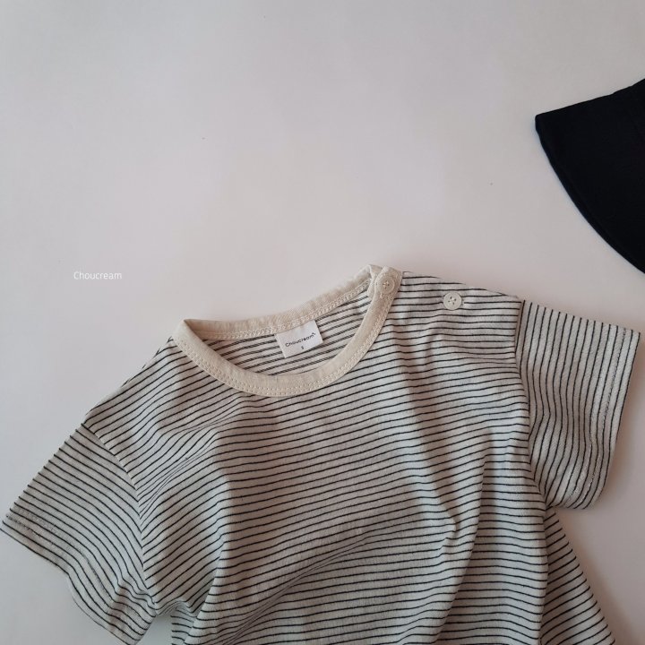 Choucream - Korean Baby Fashion - #babyboutique - Bebe Striped Tee (Summer) - 5