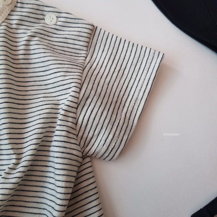 Choucream - Korean Baby Fashion - #babyboutique - Bebe Striped Tee (Summer) - 6