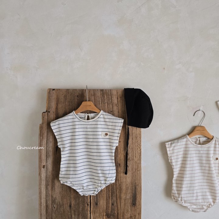 Choucream - Korean Baby Fashion - #babyboutique - Striped Suit