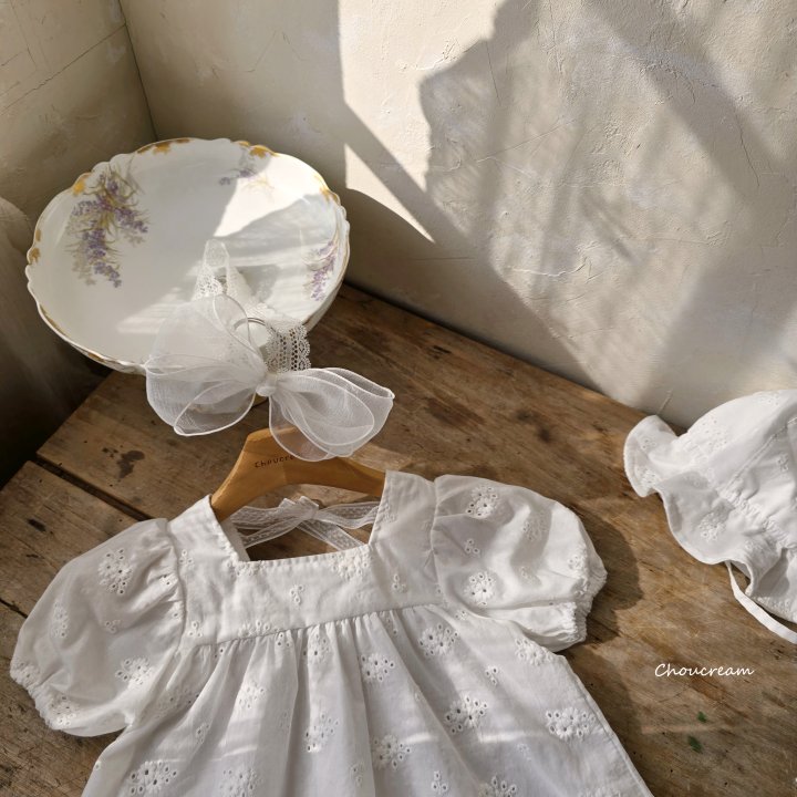 Choucream - Korean Baby Fashion - #babyboutiqueclothing - Puff Lace One-piece - 8