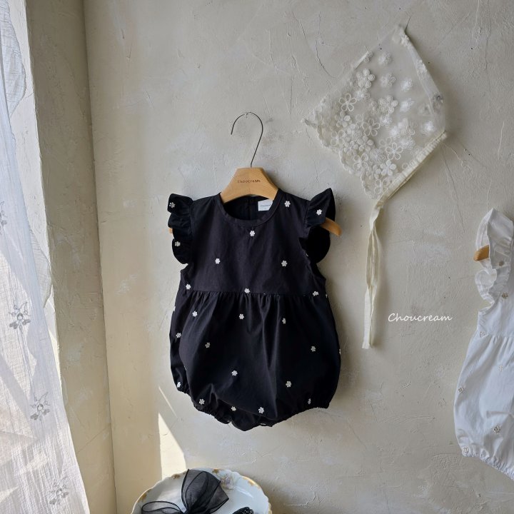 Choucream - Korean Baby Fashion - #babyboutiqueclothing - Mini Floral Embroidered Suit - 2