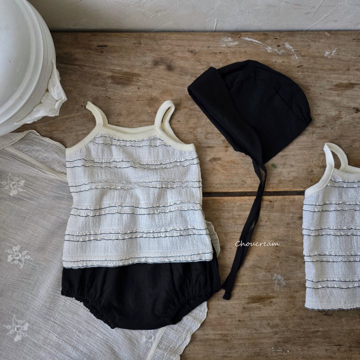 Choucream - Korean Baby Fashion - #babyboutiqueclothing - Tiered Strap Sleeveless Tee - 11