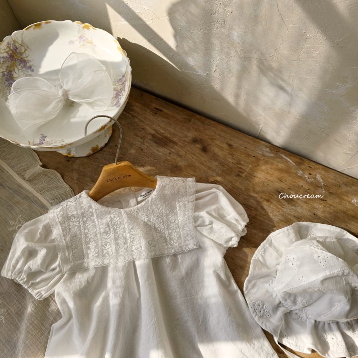 Choucream - Korean Baby Fashion - #babyclothing - Lace Collar Dress - 8