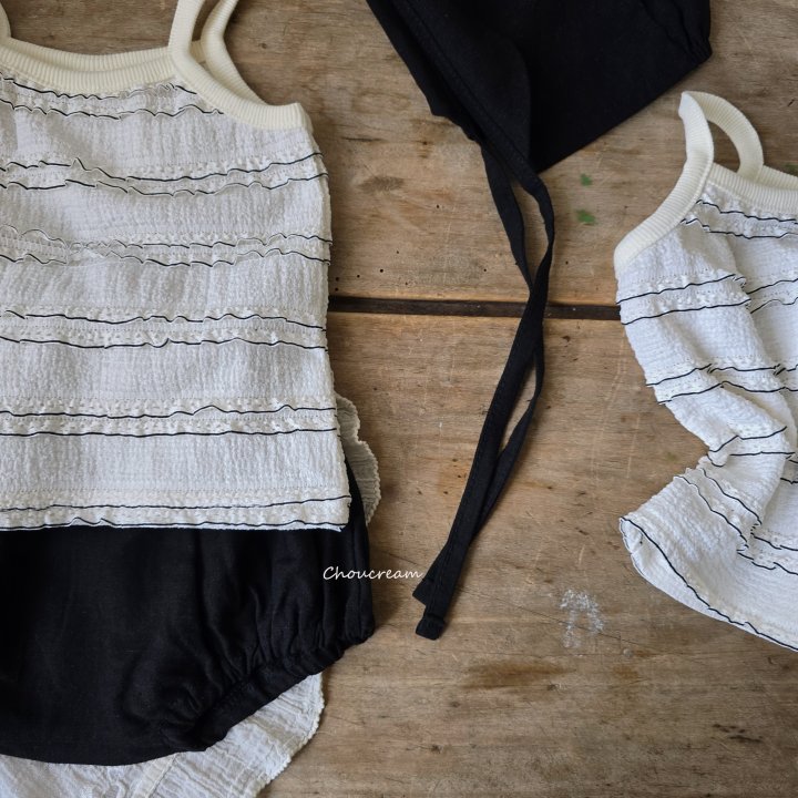 Choucream - Korean Baby Fashion - #babyclothing - Tiered Strap Sleeveless Tee - 12