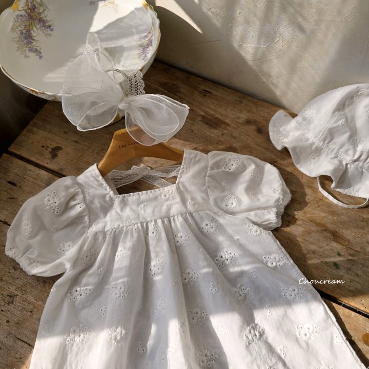 Choucream - Korean Baby Fashion - #babyfashion - Puff Lace One-piece - 10