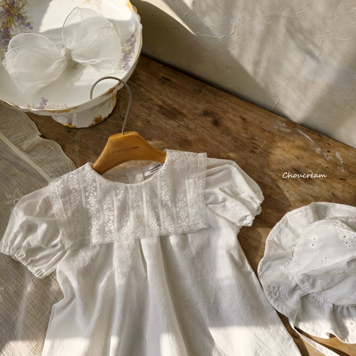 Choucream - Korean Baby Fashion - #babyfashion - Lace Collar Dress - 9
