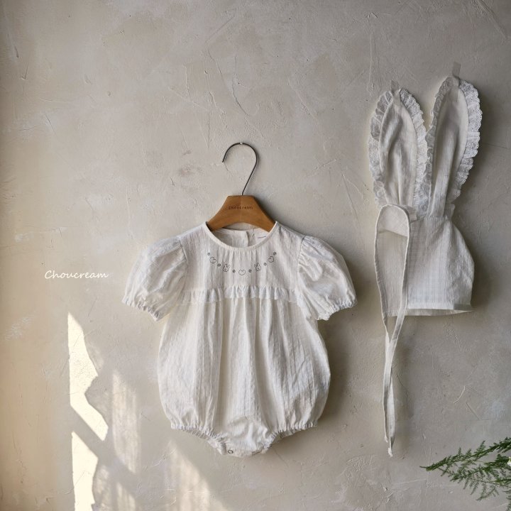 Choucream - Korean Baby Fashion - #babyfashion - Heart Rabbit Suit (with Bonnet Set) - 3