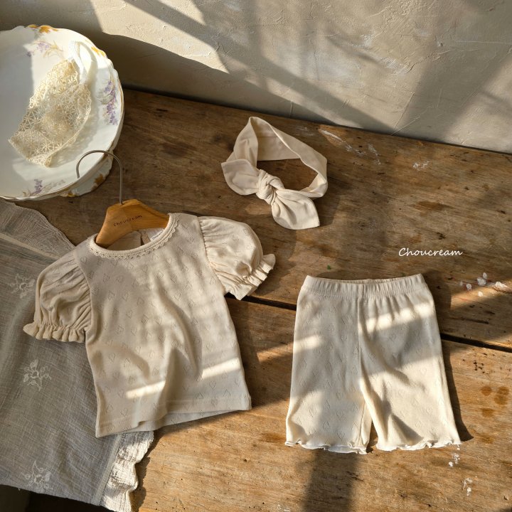 Choucream - Korean Baby Fashion - #babyfever - Eyelet Leggings - 8