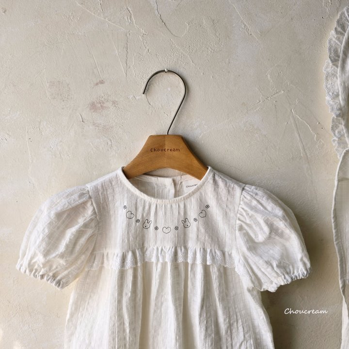 Choucream - Korean Baby Fashion - #babyfashion - Heart Rabbit Suit (with Bonnet Set) - 4