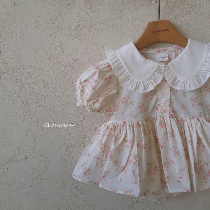 Choucream - Korean Baby Fashion - #babyfever - Rose Collar Dress Suit - 3