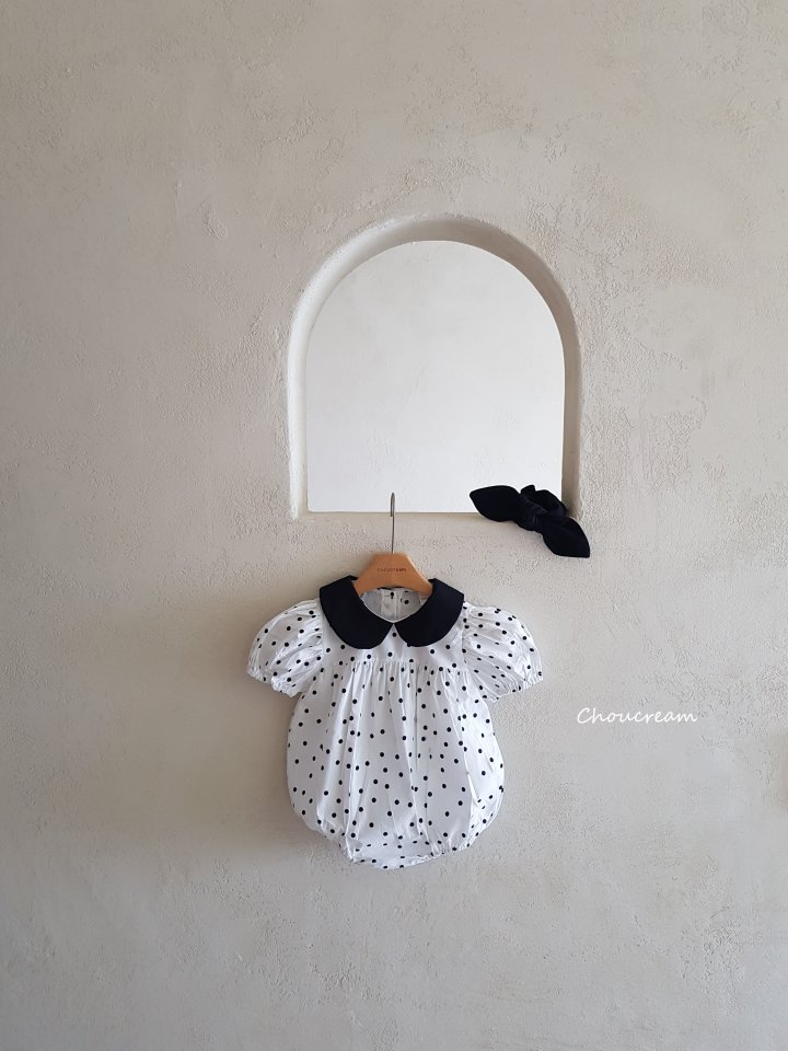 Choucream - Korean Baby Fashion - #babyfever - Dot Collar Suit (Summer)