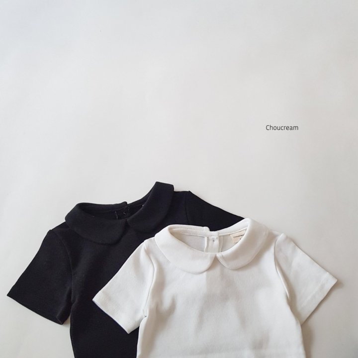 Choucream - Korean Baby Fashion - #babyfever - Bebe Collar Tee (Summer) - 7