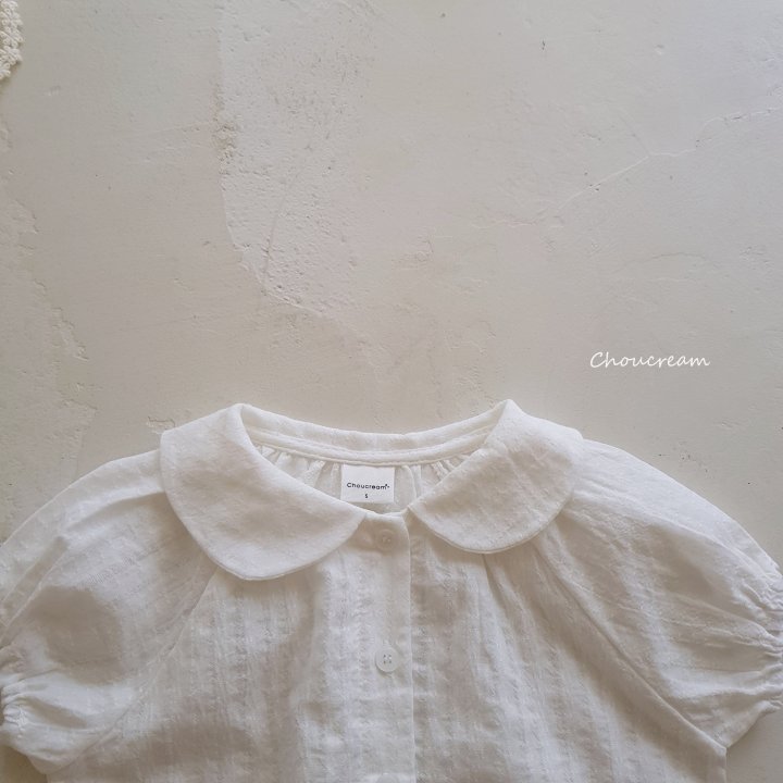 Choucream - Korean Baby Fashion - #babyfever - Round Collar Blouse (Summer) - 2
