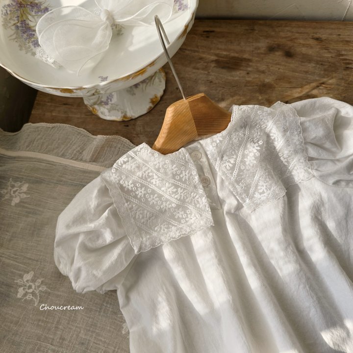 Choucream - Korean Baby Fashion - #babygirlfashion - Lace Collar Dress - 11
