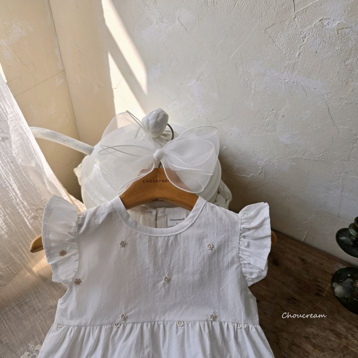 Choucream - Korean Baby Fashion - #babygirlfashion - Mini Floral Embroidered Suit - 6