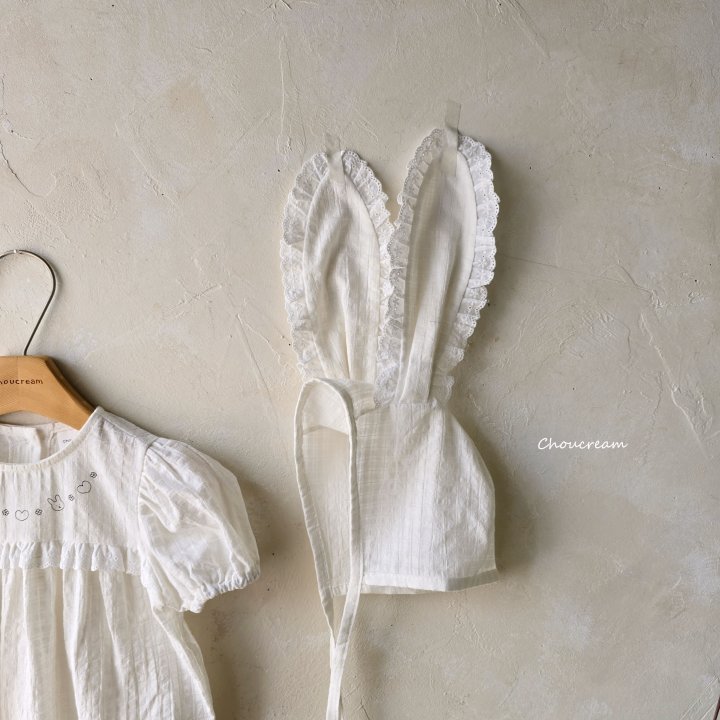 Choucream - Korean Baby Fashion - #babygirlfashion - Heart Rabbit Suit (with Bonnet Set) - 5