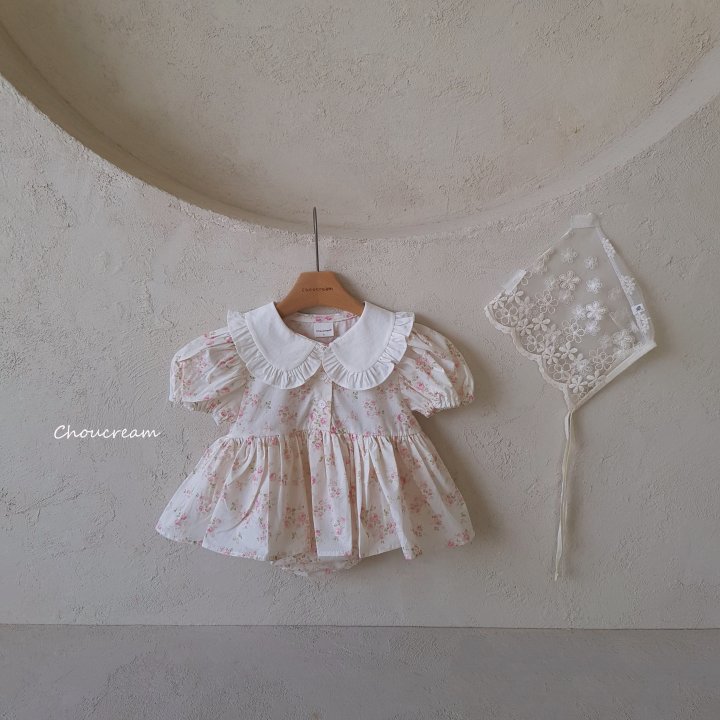 Choucream - Korean Baby Fashion - #babyfever - Rose Collar Dress Suit - 4